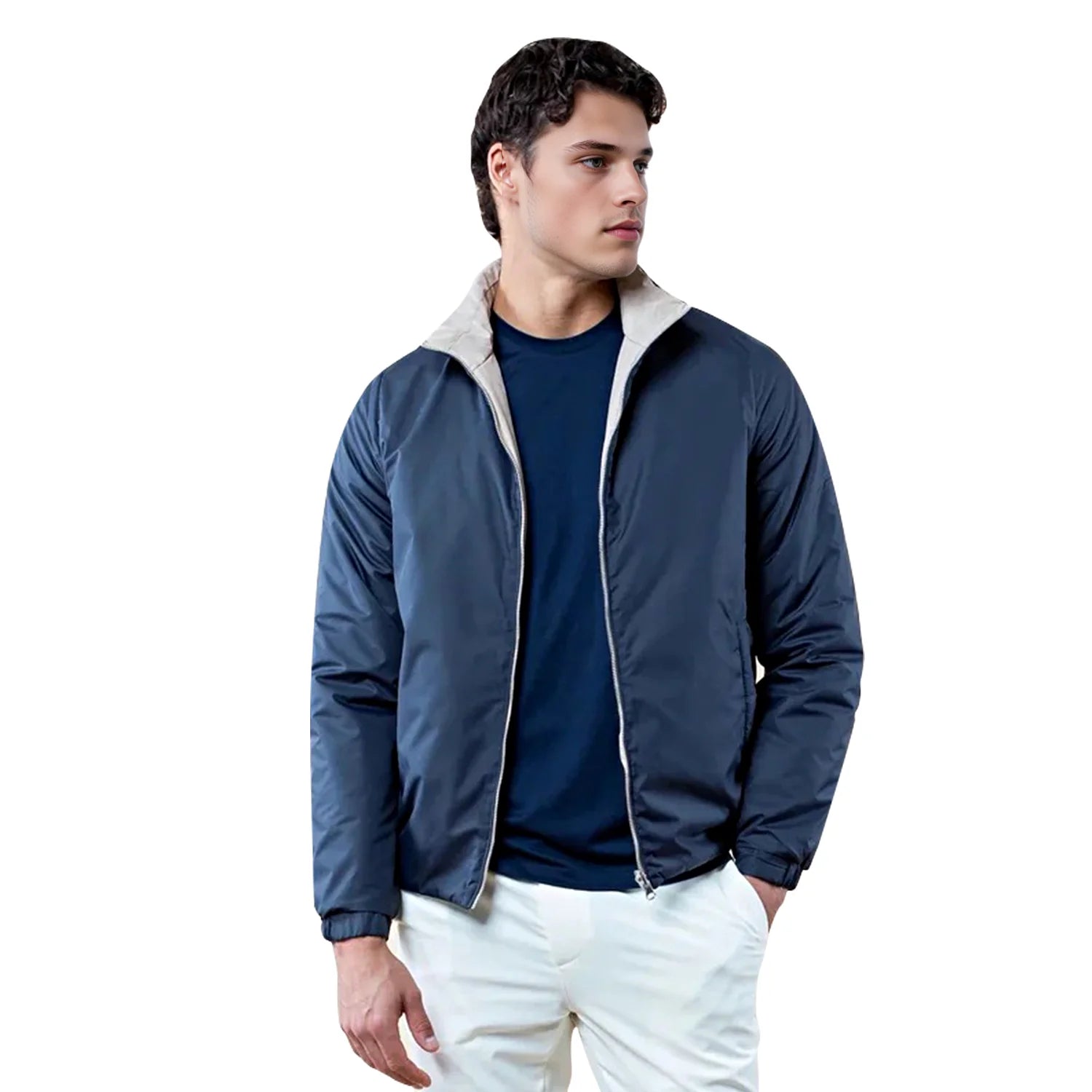 Heren Lichtgewicht Winterjas – Gevoerde Puffer Jas met Rits