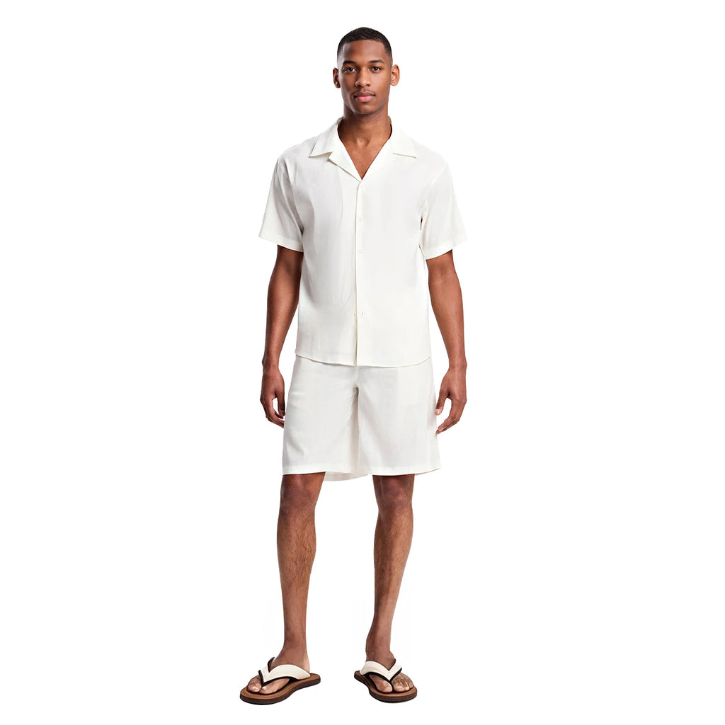 Heren Zomer Set – Korte Mouwen Overhemd & Shorts