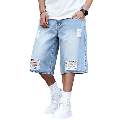 Custom Jorts Heren – Loose Baggy Denim Shorts