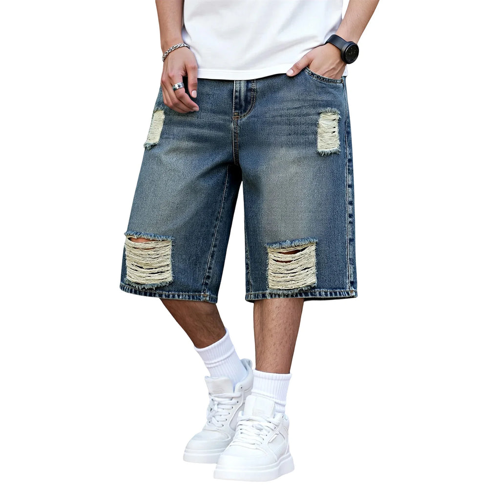 Custom Jorts Heren – Loose Baggy Denim Shorts