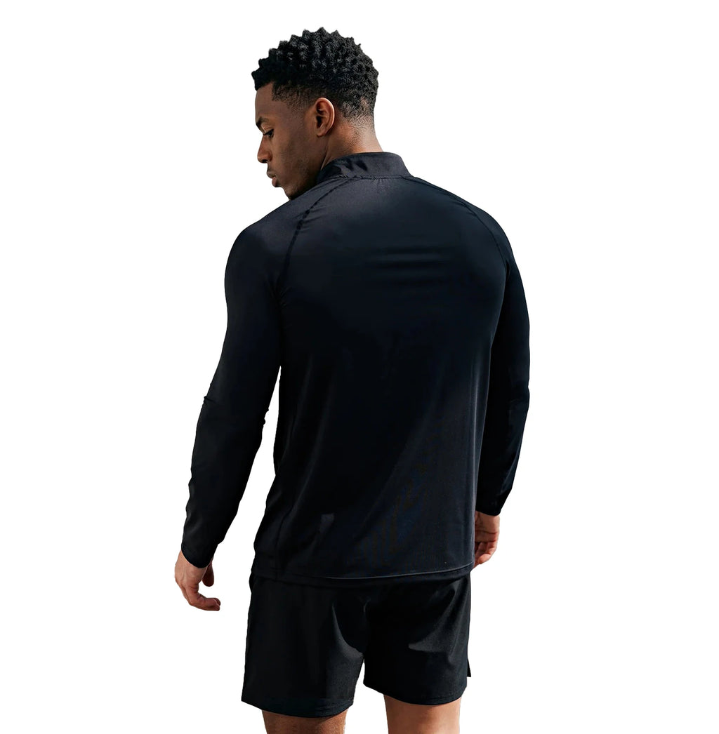 Heren Sportset – 1/4 Zip Trainingsshirt + Shorts