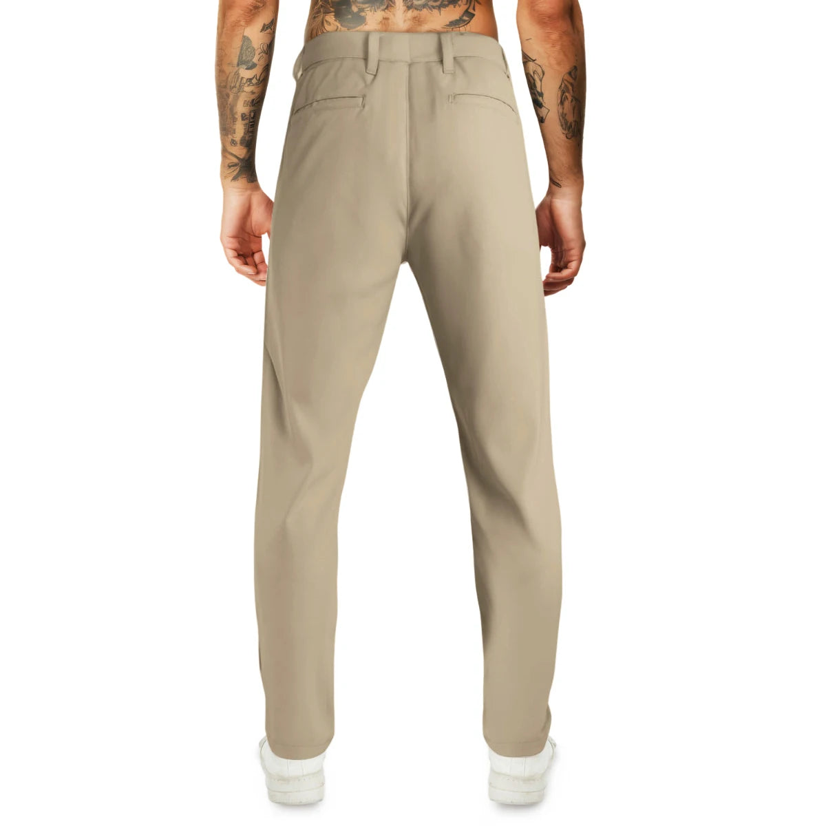 Solid Color Chino Broek Heren – Linnen/Katoen Straight Fit