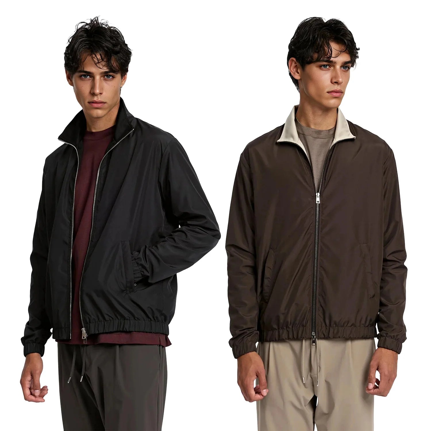 Heren Windbreaker Jas – Lichtgewicht Casual Jack met Rits