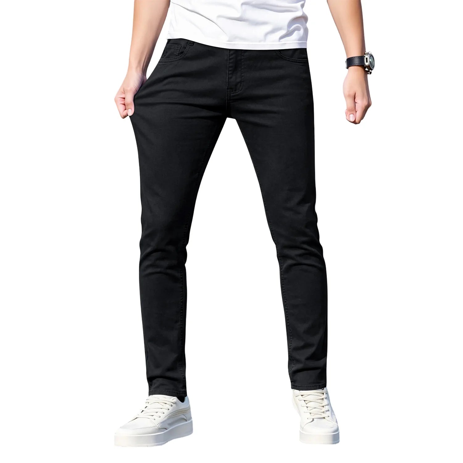Herenjeans met scheur