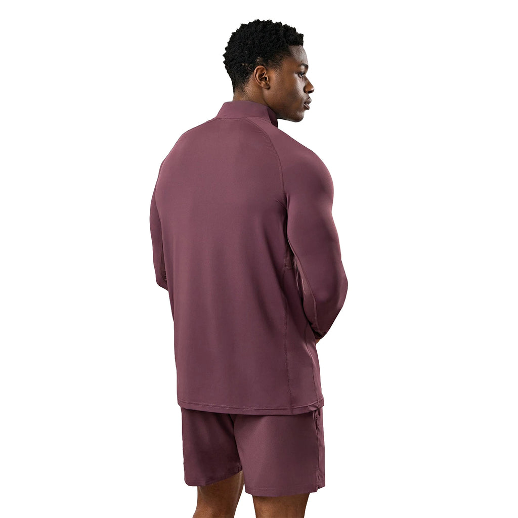 Heren Sportset – 1/4 Zip Trainingsshirt + Shorts