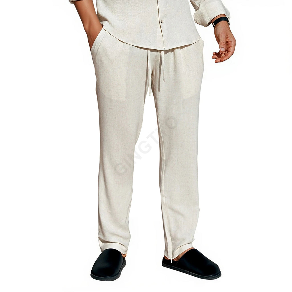 Linnen Heren Overhemd & Broek Set