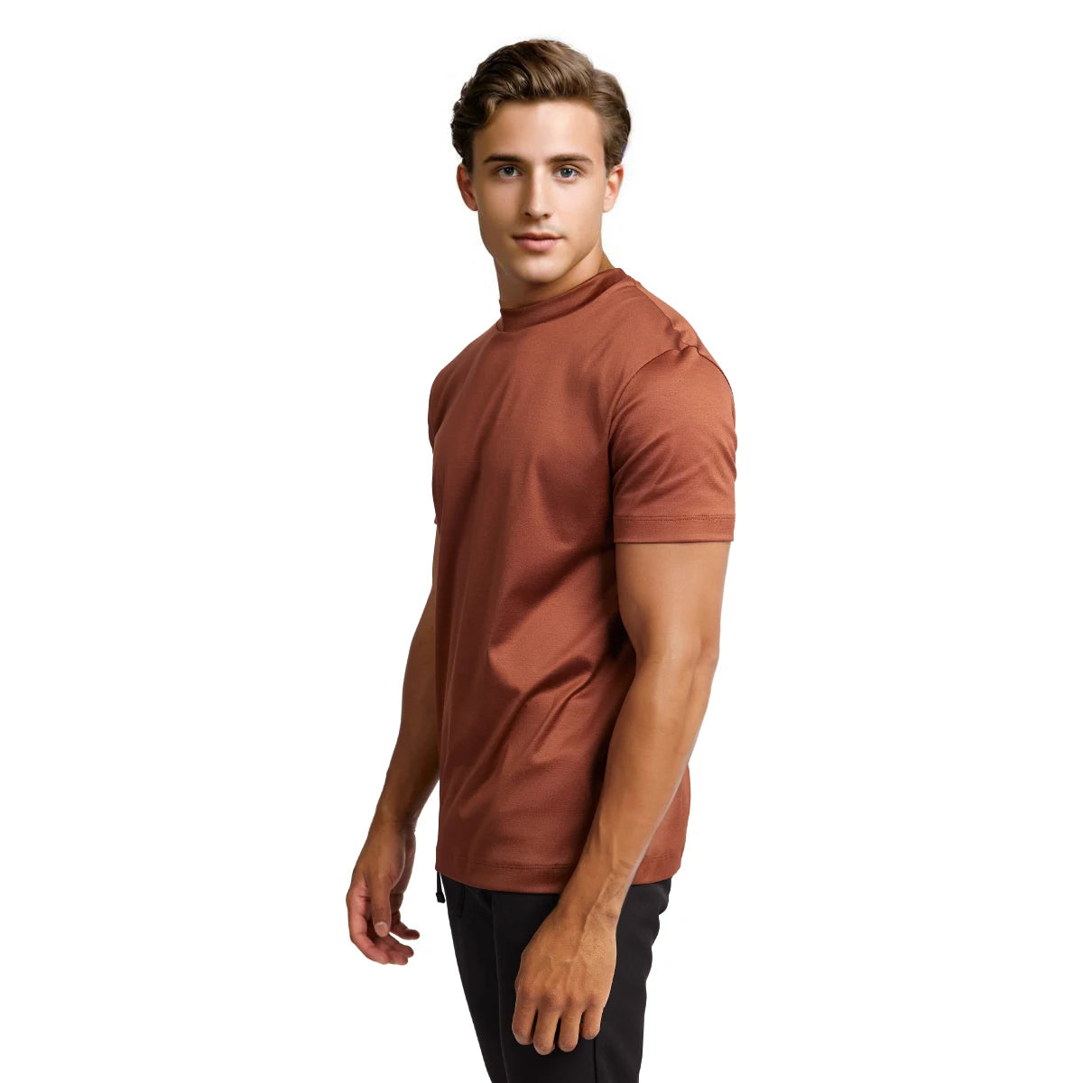 Heren T-shirt van Gemerceriseerd Katoen