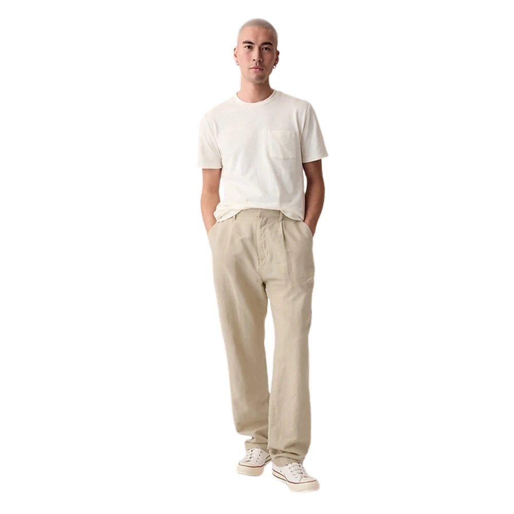 Straight Fit Broek Heren – Linnen/Katoen Formal Trousers