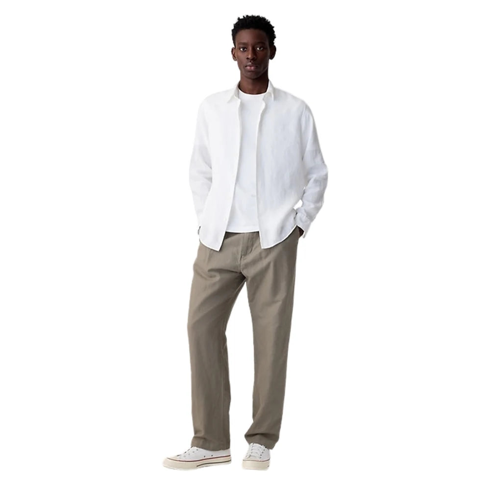 Straight Fit Broek Heren – Linnen/Katoen Formal Trousers