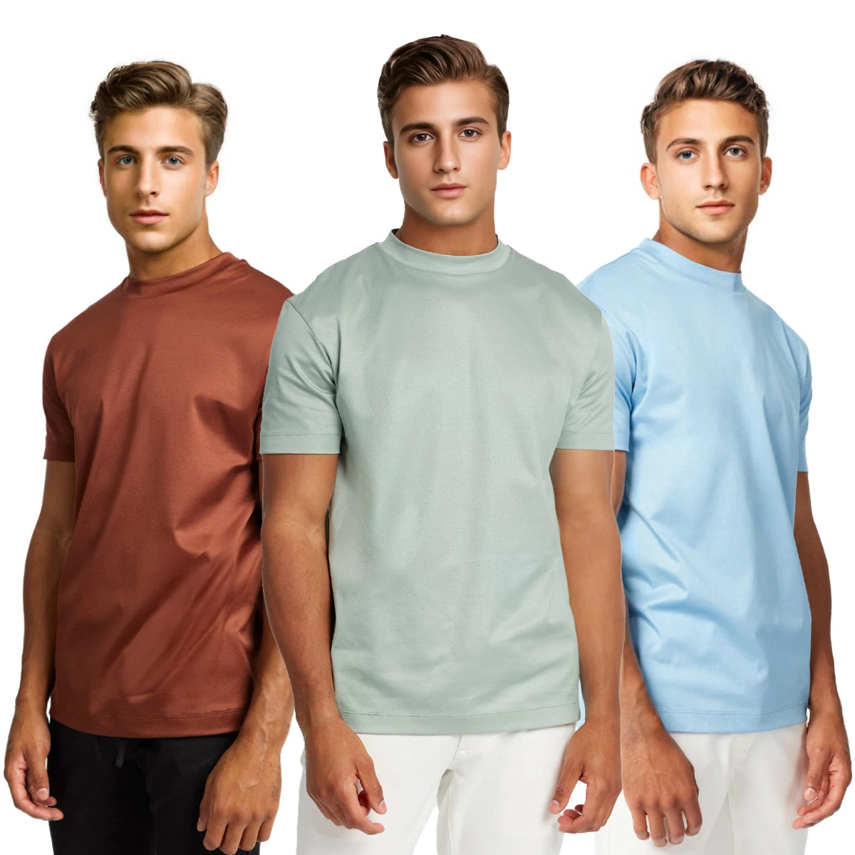Heren T-shirt van Gemerceriseerd Katoen