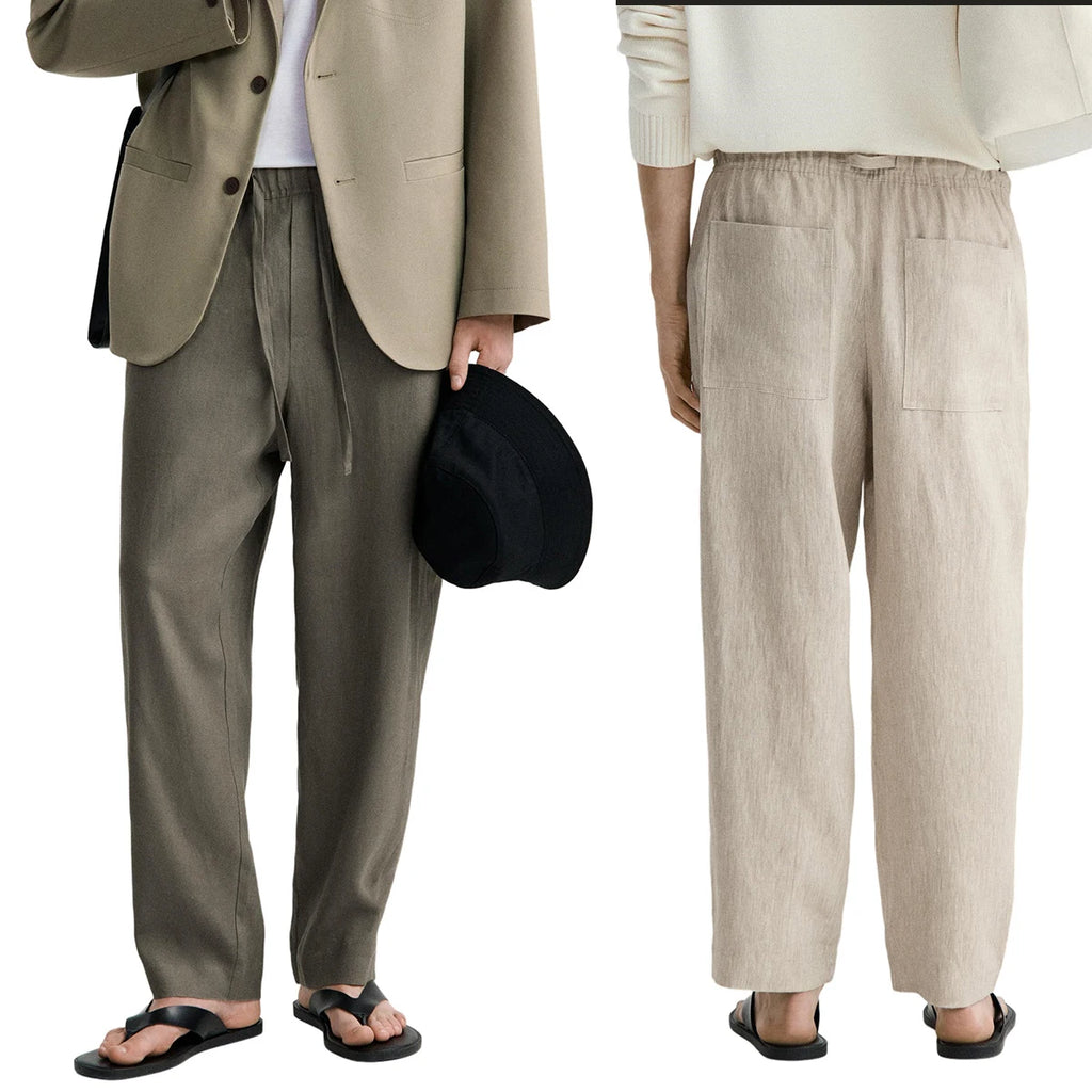 Custom New Style Breathable Top Quality Wholesale Linen Pants Men