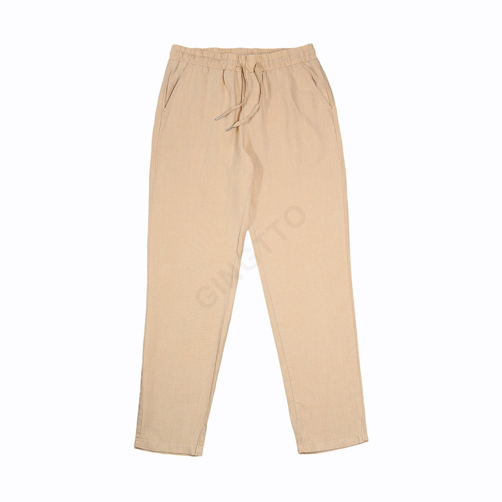 Heren Linnen Broek – Ademend Zomer Model met Drawstring