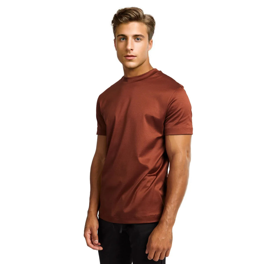 Heren T-shirt van Gemerceriseerd Katoen