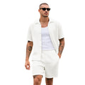Waffle Zomer Set Heren – Ademend Overhemd + Shorts