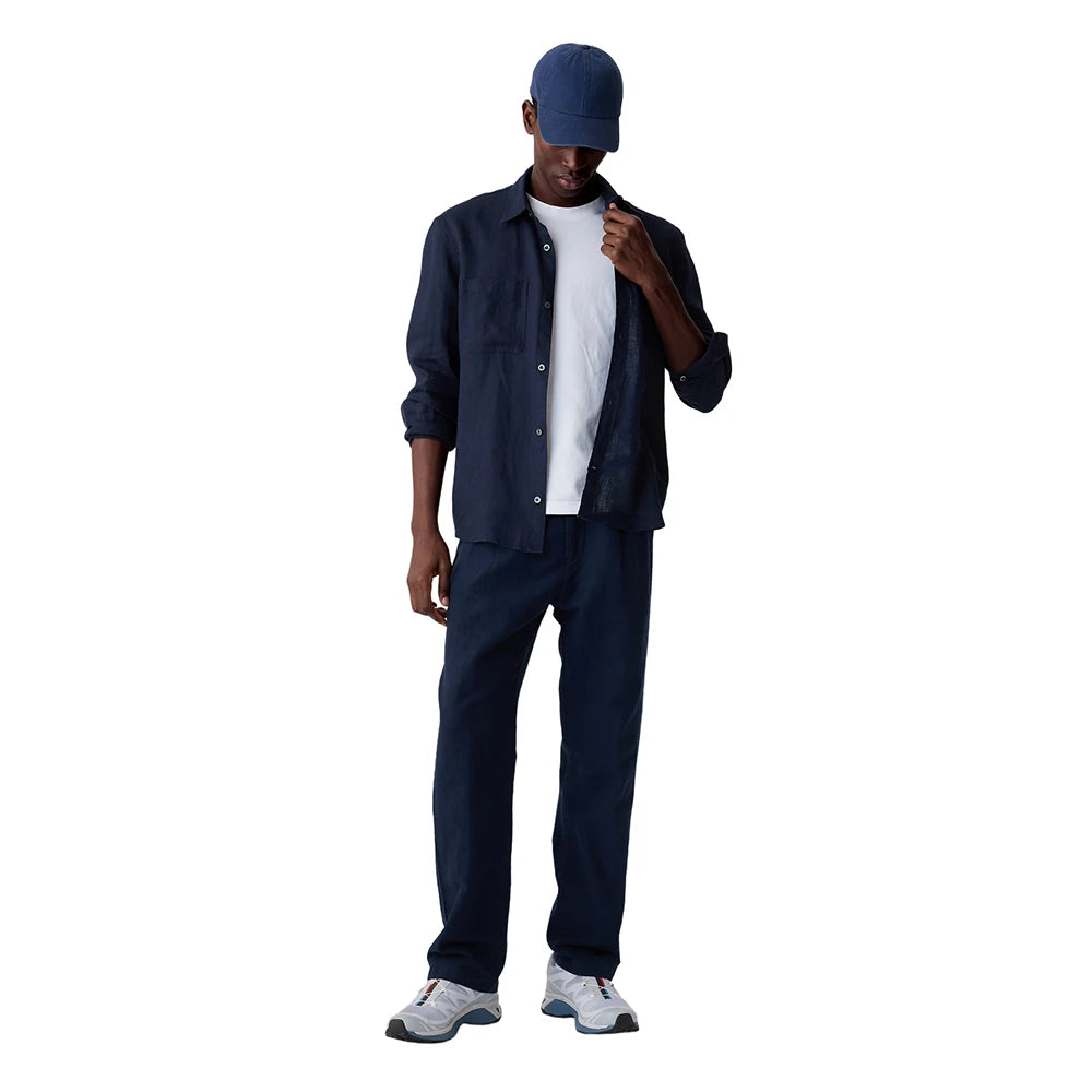 Straight Fit Broek Heren – Linnen/Katoen Formal Trousers